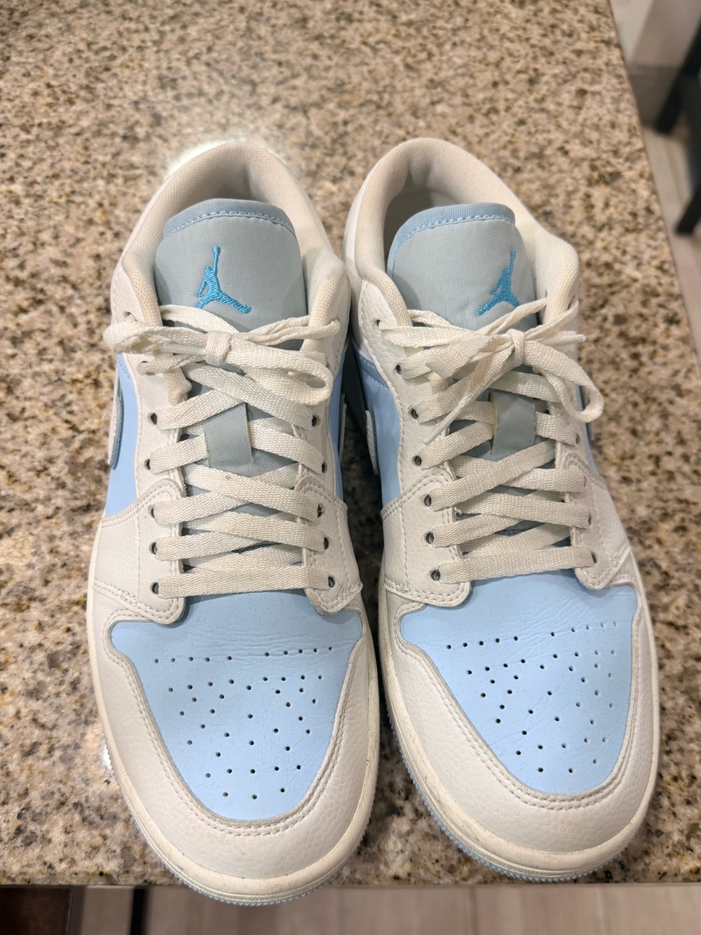 Jordan Low-Top Sneakers in Light Blue and White with Jumpman